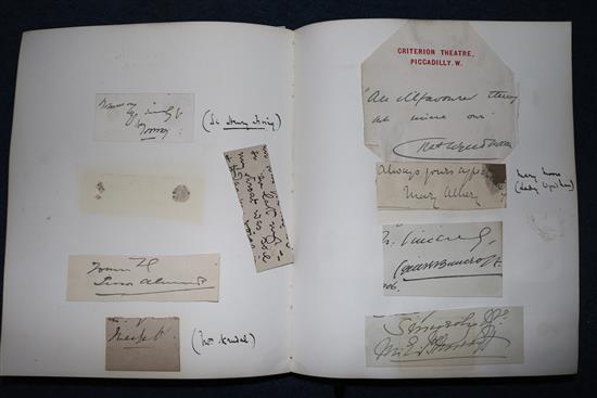 A 20th century autograph album, photo and a letter